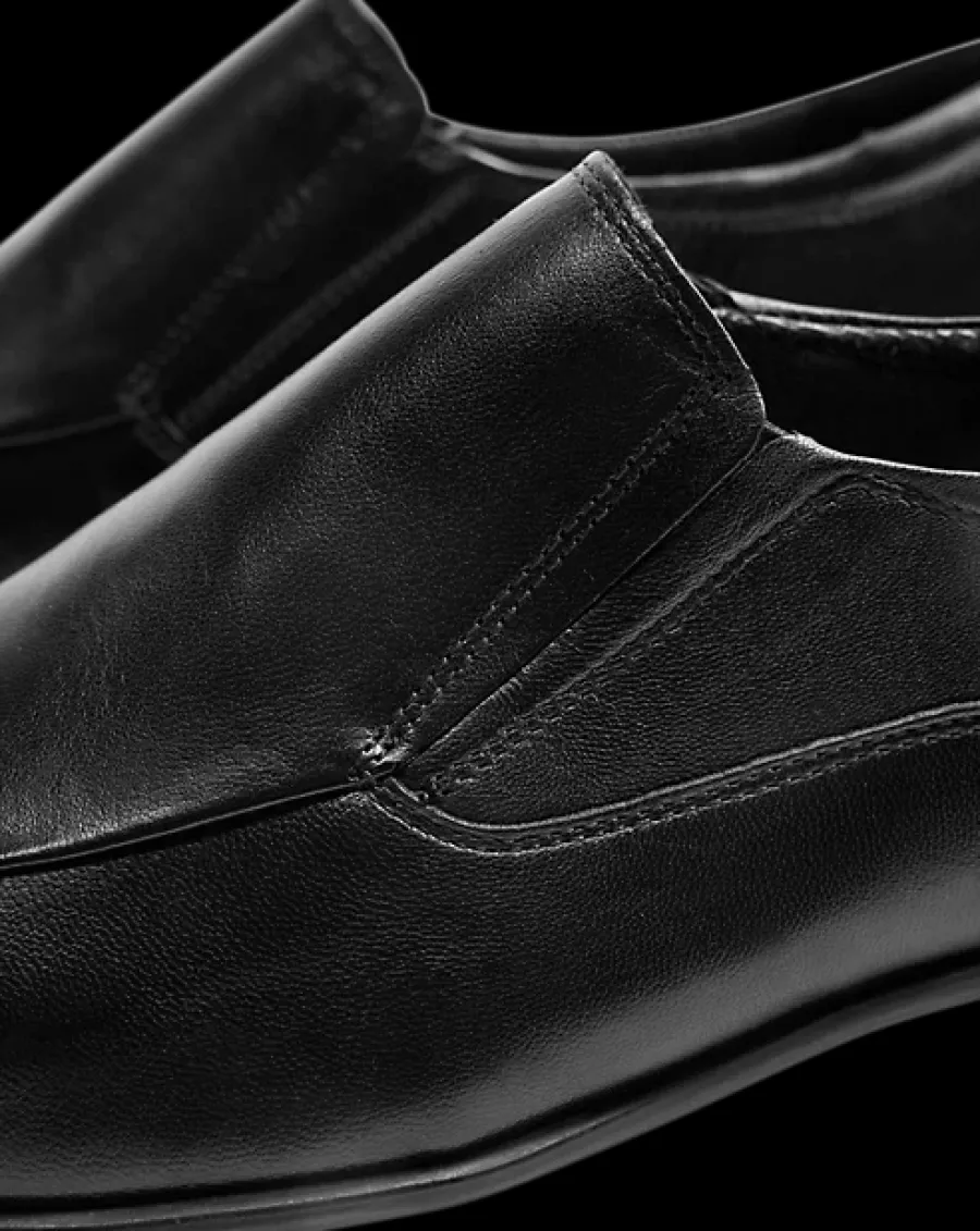 Sale czarne wsuwane eleganckie buty męskie ze skóry Męskie Półbuty