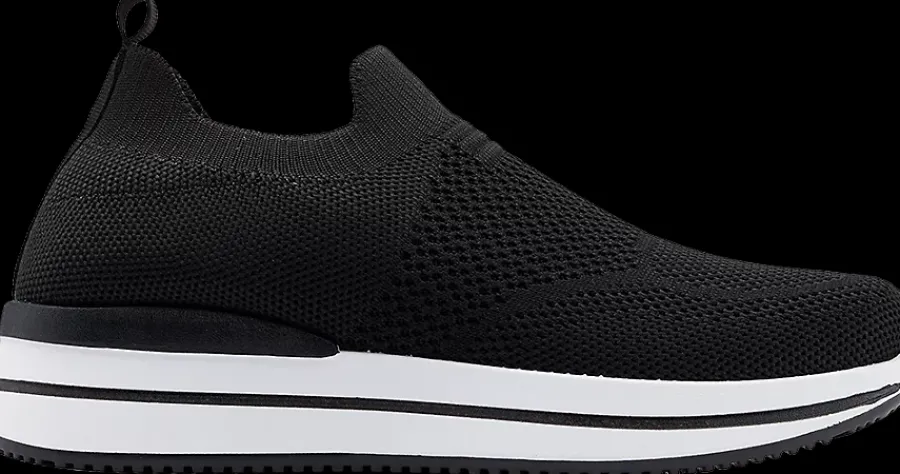 Outlet czarne wsuwane sneakersy damskie Damskie Sportowe
