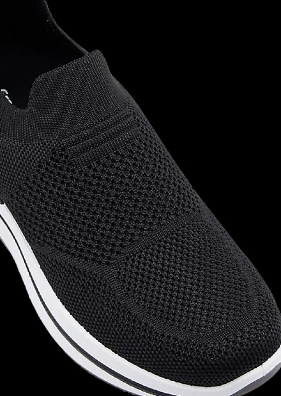Outlet czarne wsuwane sneakersy damskie Damskie Sportowe