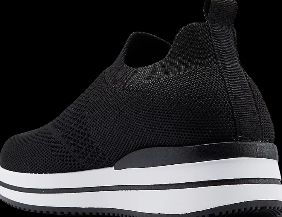 Outlet czarne wsuwane sneakersy damskie Damskie Sportowe