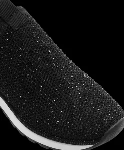 Outlet czarne wsuwane sneakersy damskie Damskie Sportowe