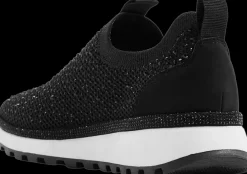 Outlet czarne wsuwane sneakersy damskie Damskie Sportowe