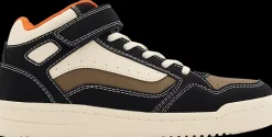 Discount czarno-beżowo-białe sneakersy młodzieżowe Dzieci Sportowe