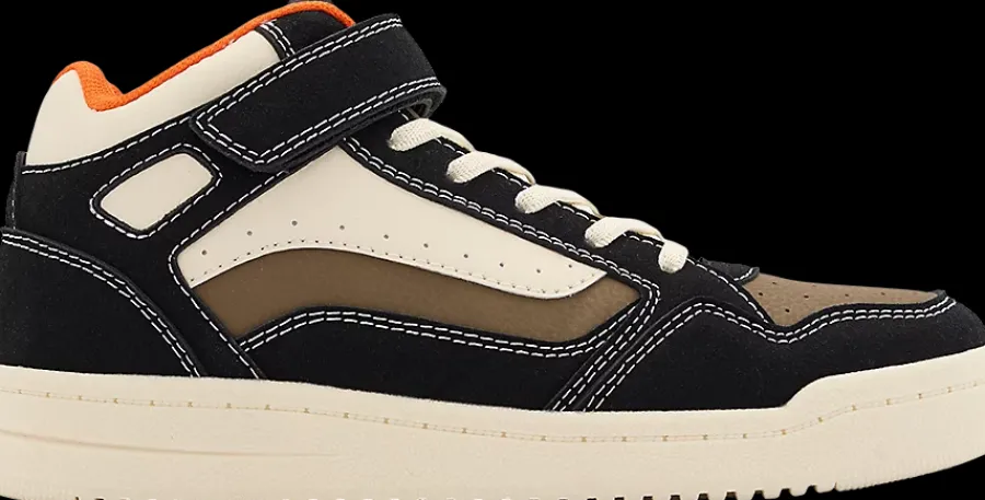 Discount czarno-beżowo-białe sneakersy młodzieżowe Dzieci Sportowe