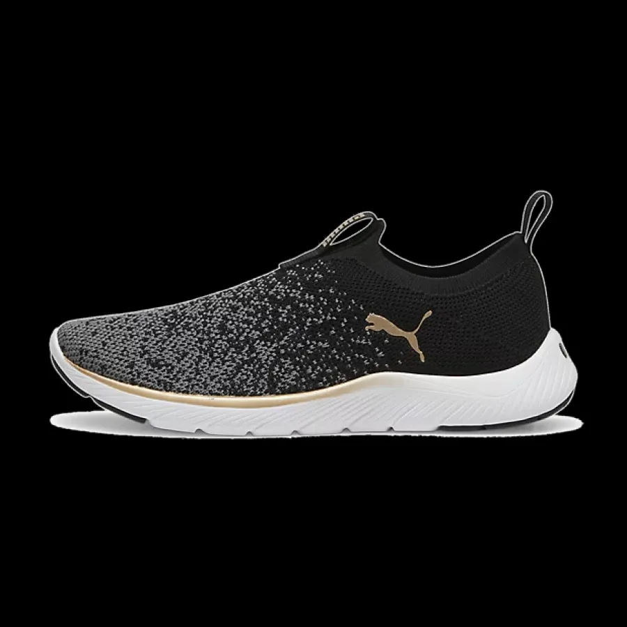 Hot czarno-białe sneakersy damskie Softride Remi Slip-on Knit Damskie Sportowe|Treningowe