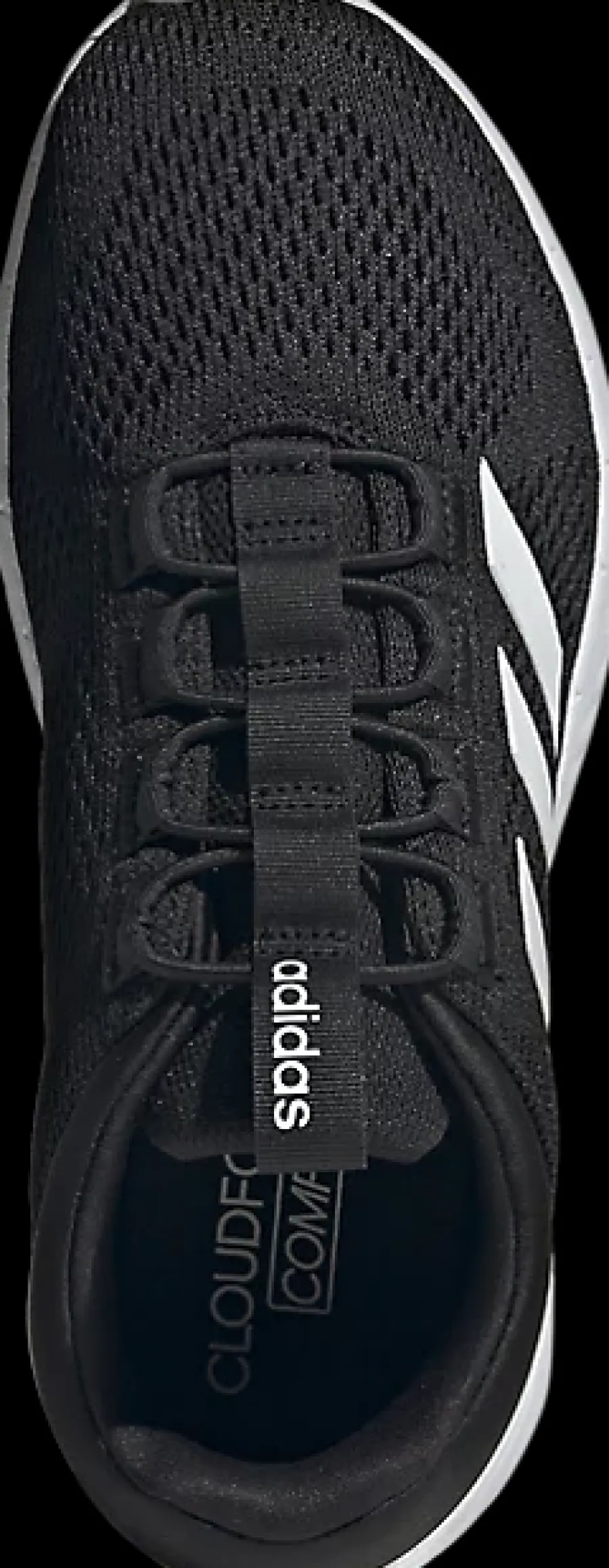 Outlet czarno-białe sneakersy damskie Cloudfoam Comfy Damskie Sportowe|Markowe