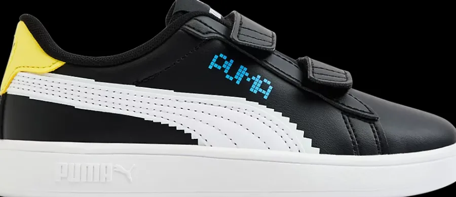 Online czarno-białe sneakersy dziecięce Smash 3.0 Dzieci Sportowe