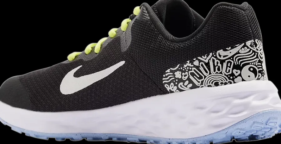 New czarno-białe sneakersy młodzieżowe REVOLUTION 6 Dzieci Sportowe