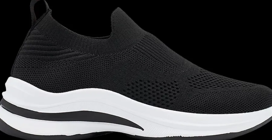 Outlet czarno-białe wsuwane sneakersy damskie Damskie Sportowe