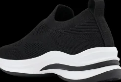 Outlet czarno-białe wsuwane sneakersy damskie Damskie Sportowe