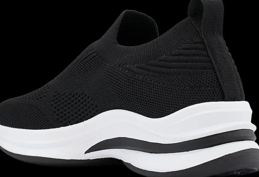 Outlet czarno-białe wsuwane sneakersy damskie Damskie Sportowe