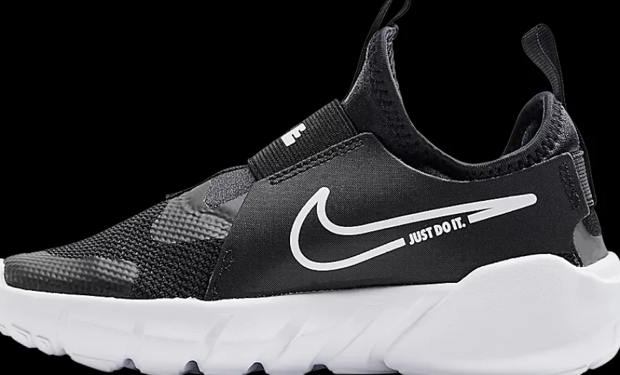 Hot czarno-białe wsuwane sneakersy dziecięce FLEX RUNNER 2 Dzieci Sportowe