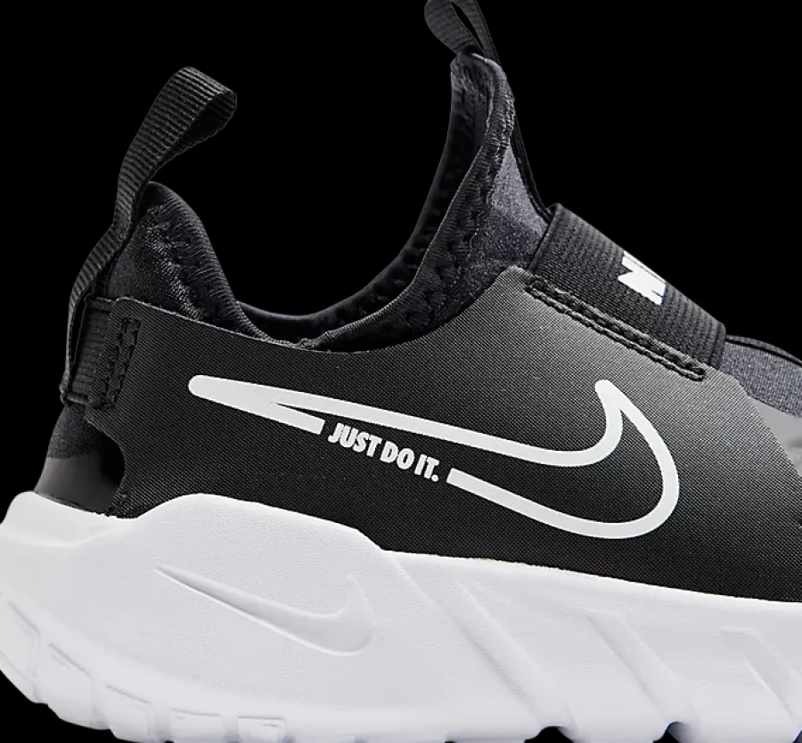 Hot czarno-białe wsuwane sneakersy dziecięce FLEX RUNNER 2 Dzieci Sportowe