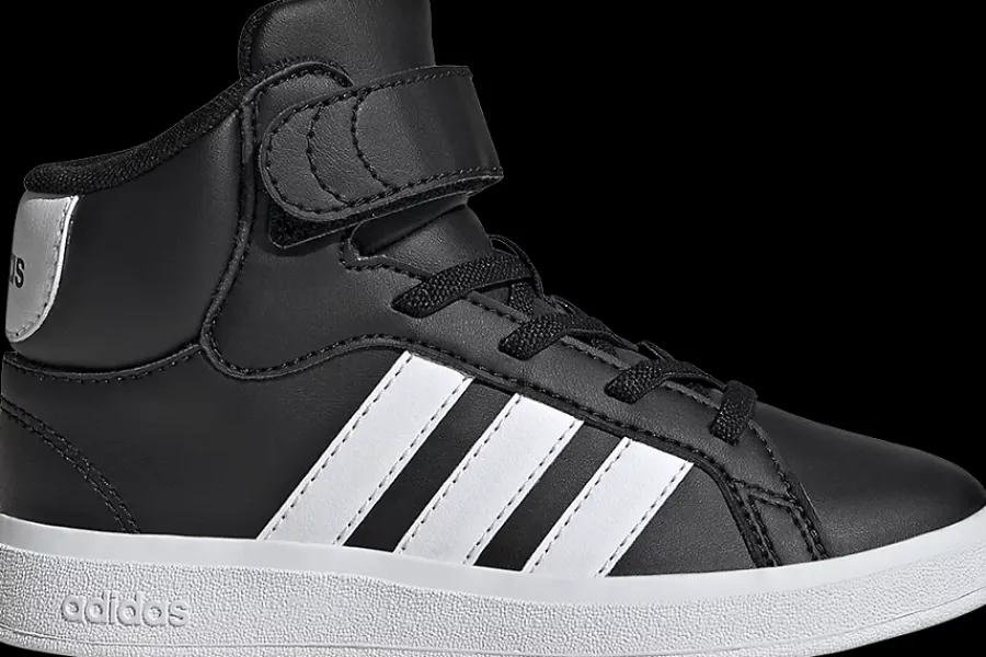 Discount czarno-białe wysokie sneakersy dziecięce Grand Court Mid Dzieci Sportowe