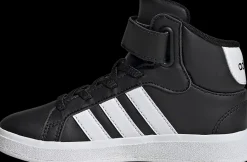 Discount czarno-białe wysokie sneakersy dziecięce Grand Court Mid Dzieci Sportowe
