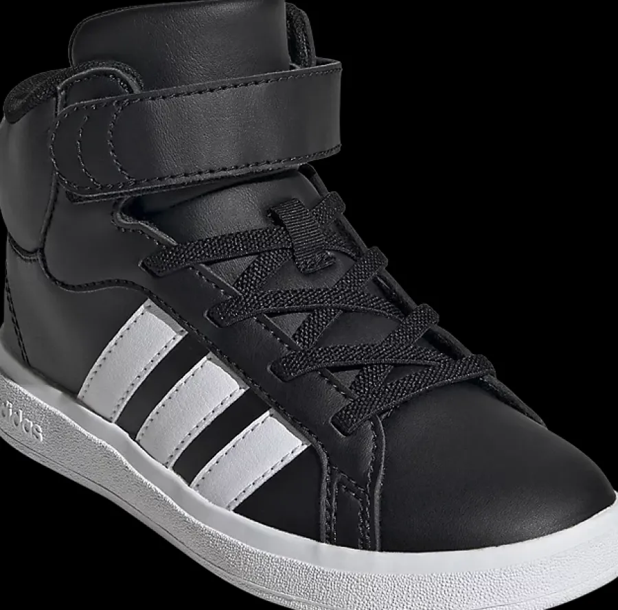 Discount czarno-białe wysokie sneakersy dziecięce Grand Court Mid Dzieci Sportowe