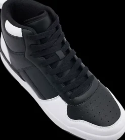 Online czarno-białe wysokie sneakersy damskie Męskie Sportowe|Trampki