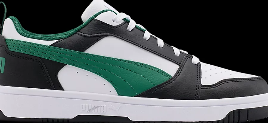 Discount czarno-biało-zielone sneakersy męskie Rebound V6 Low Męskie Sportowe|Markowe