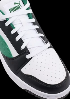 Discount czarno-biało-zielone sneakersy męskie Rebound V6 Low Męskie Sportowe|Markowe