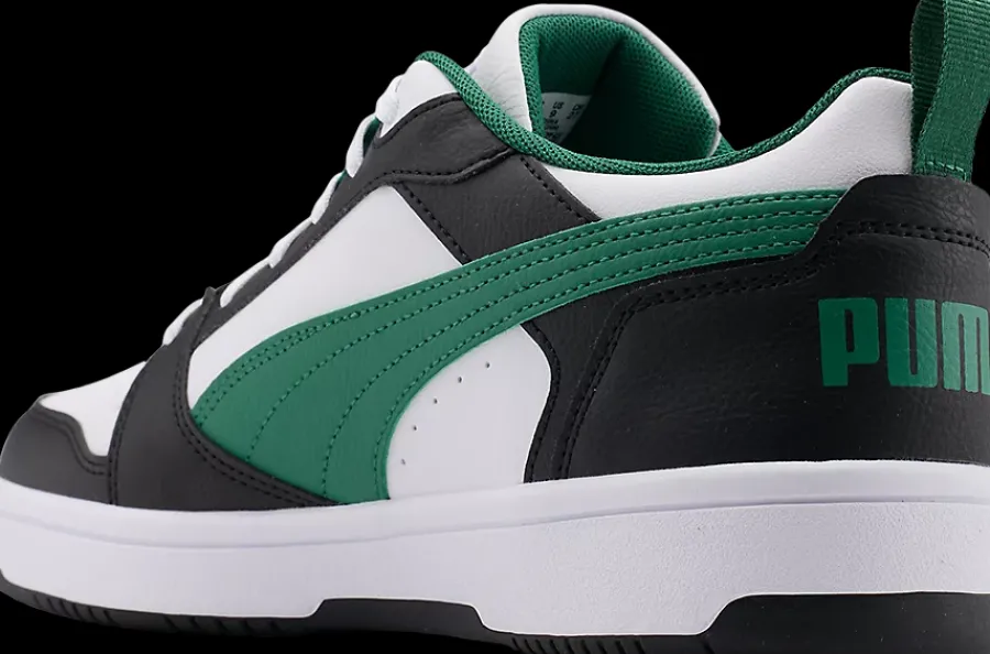 Discount czarno-biało-zielone sneakersy męskie Rebound V6 Low Męskie Sportowe|Markowe