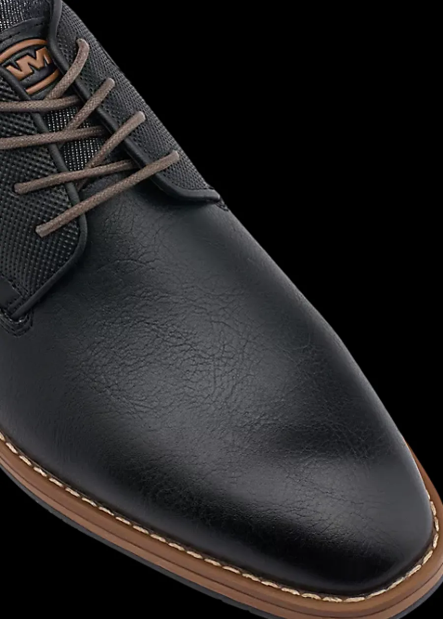 Outlet czarno-brązowe eleganckie buty męskie Męskie Półbuty