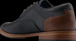 Outlet czarno-brązowe eleganckie buty męskie Męskie Półbuty