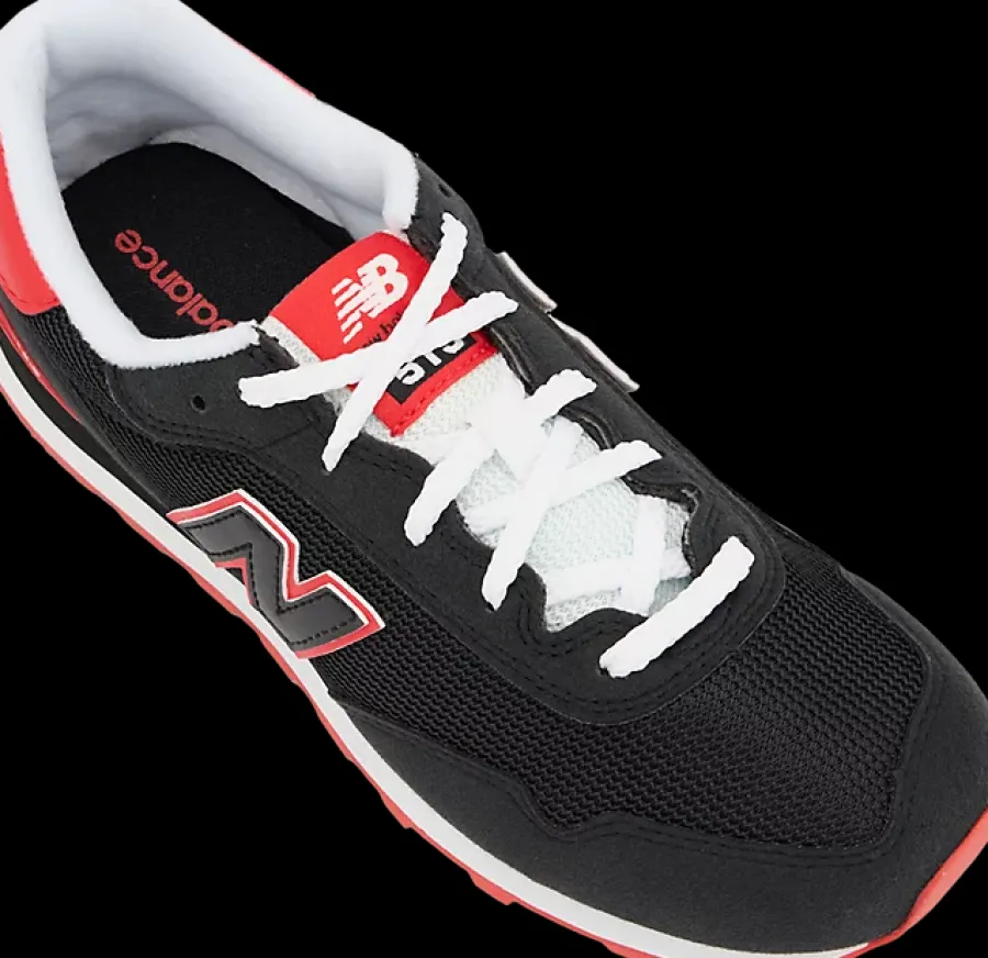 Outlet czarno-czerwone sneakersy młodzieżowe 515 Dzieci Sportowe