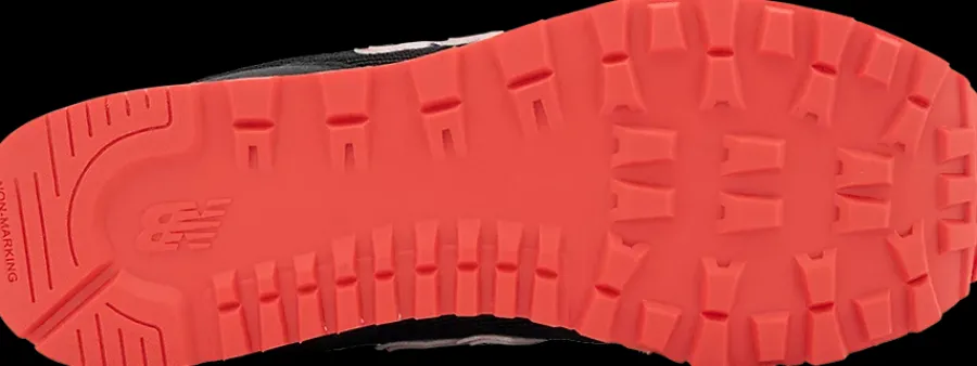 Outlet czarno-czerwone sneakersy młodzieżowe 515 Dzieci Sportowe