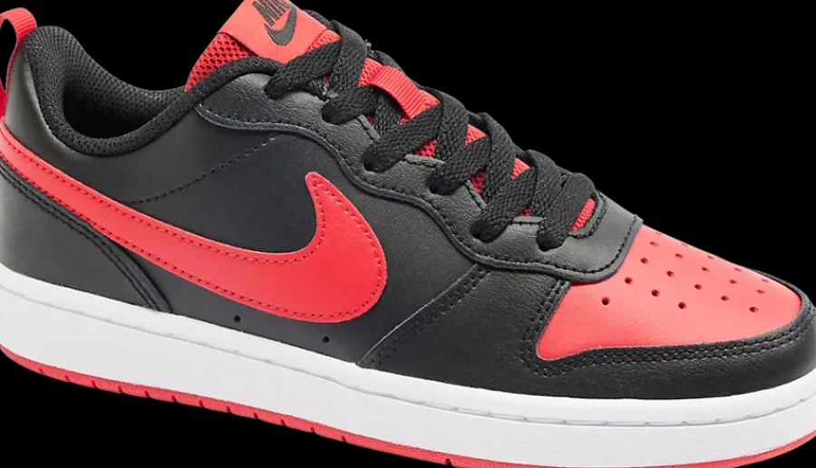 Clearance czarno-czerwone sneakersy chłopięce COURT BOROUGH 2 Dzieci Sportowe