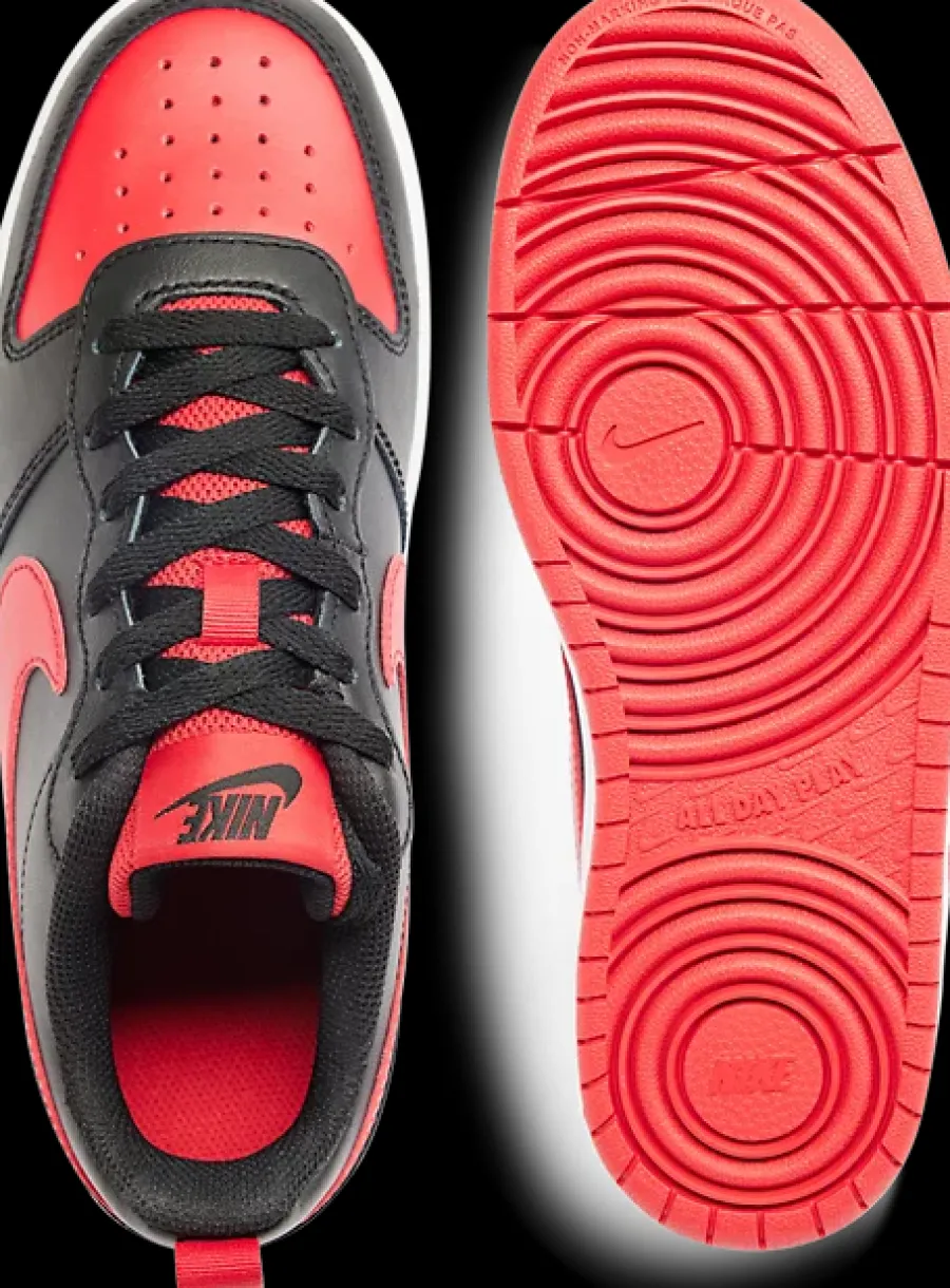 Clearance czarno-czerwone sneakersy chłopięce COURT BOROUGH 2 Dzieci Sportowe