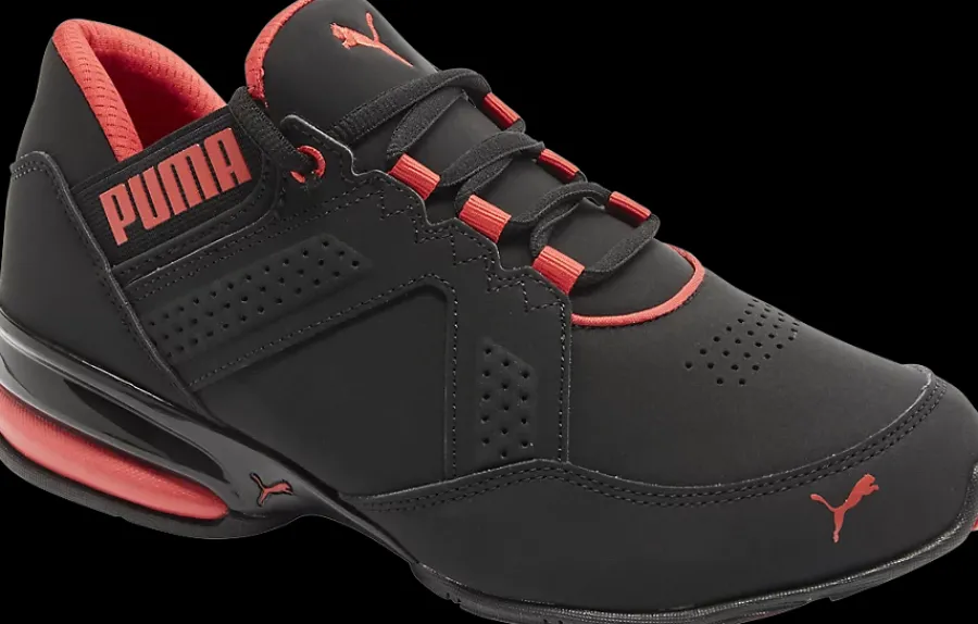 czarno-czerwone sneakersy młodzieżowe Enzin Dzieci Sportowe