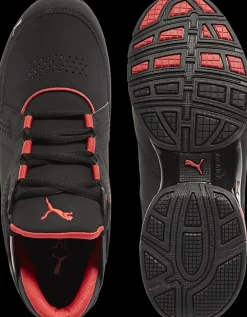 czarno-czerwone sneakersy młodzieżowe Enzin Dzieci Sportowe