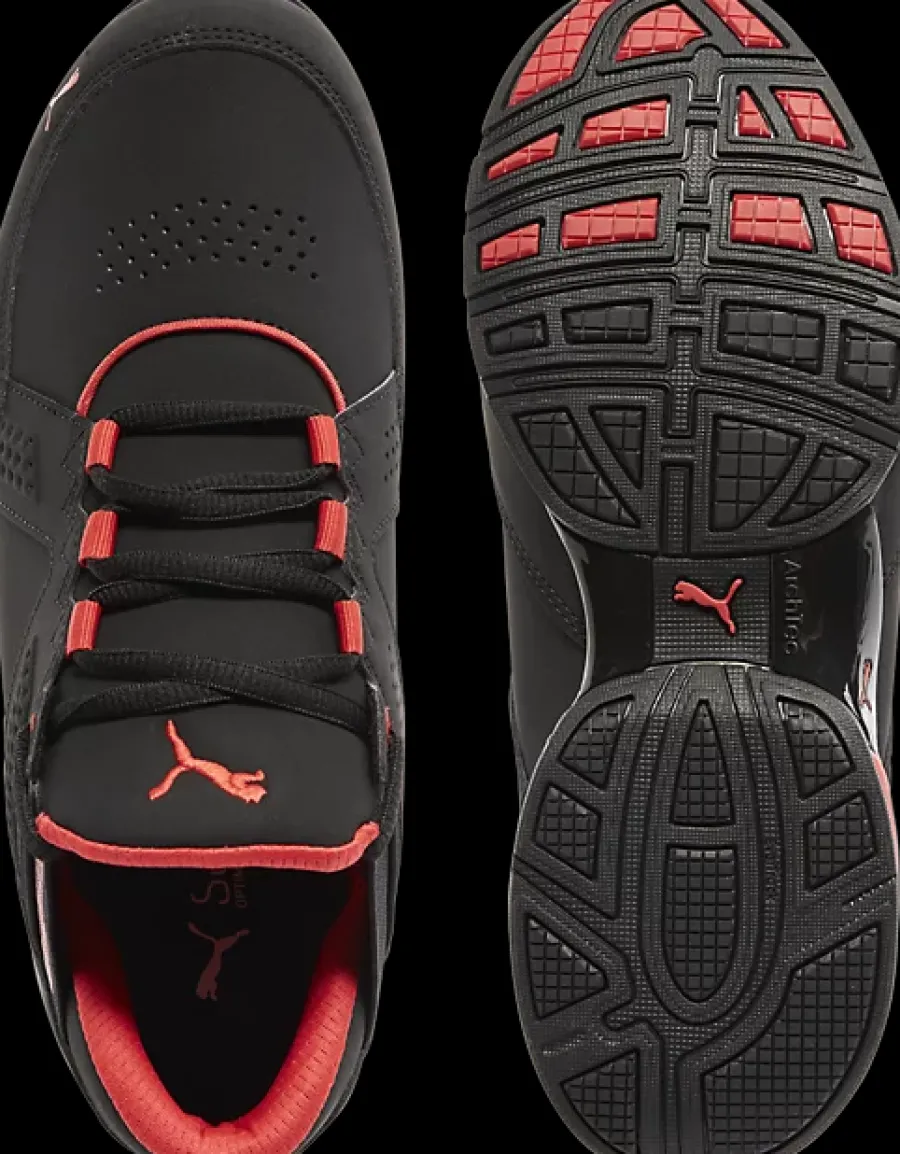 czarno-czerwone sneakersy młodzieżowe Enzin Dzieci Sportowe