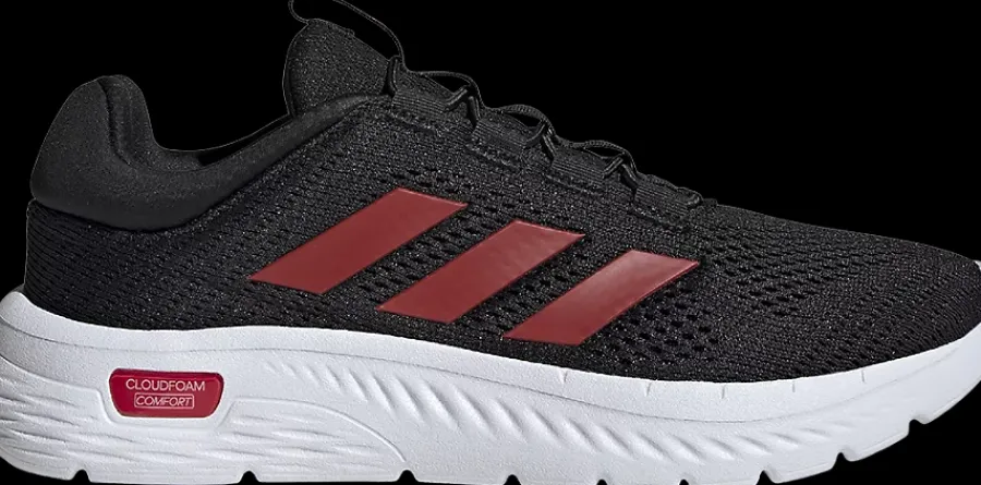 Best czarno-czerwone sneakersy męskie Cloudfoam Comfy Markowe