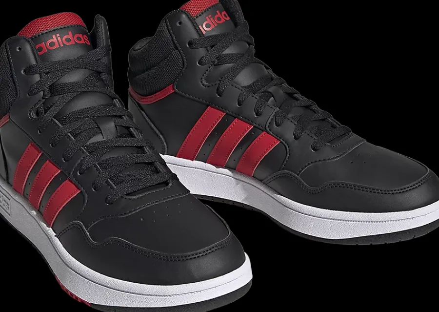czarno-czerwone sneakersy męskie Hoops 3.0 Męskie Sportowe|Markowe