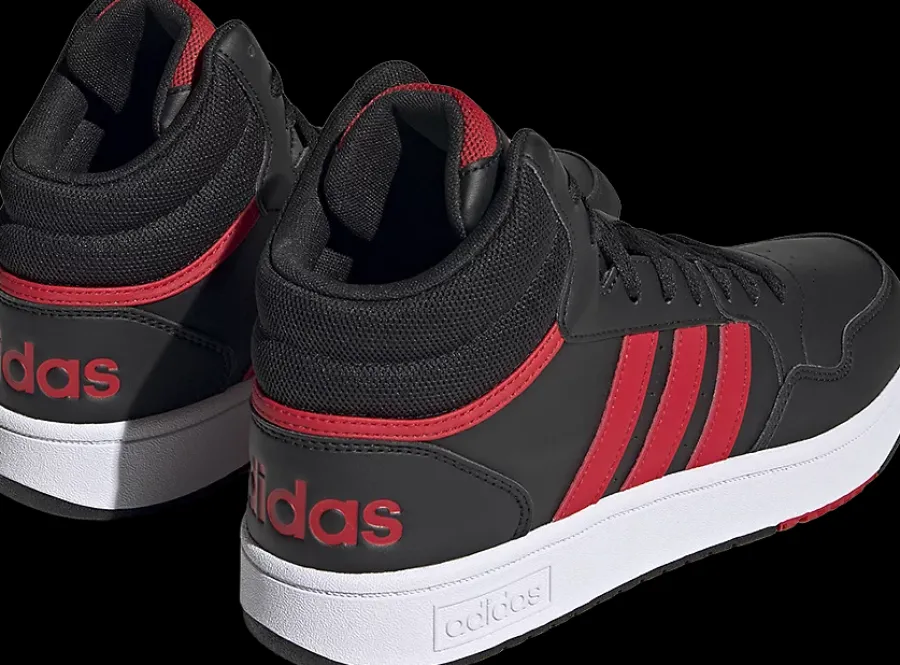 czarno-czerwone sneakersy męskie Hoops 3.0 Męskie Sportowe|Markowe