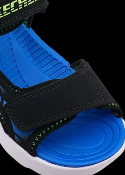 Clearance czarno-niebieskie sandały chłopięce Razor Splash Dzieci Sandały