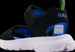 Clearance czarno-niebieskie sandały chłopięce Razor Splash Dzieci Sandały
