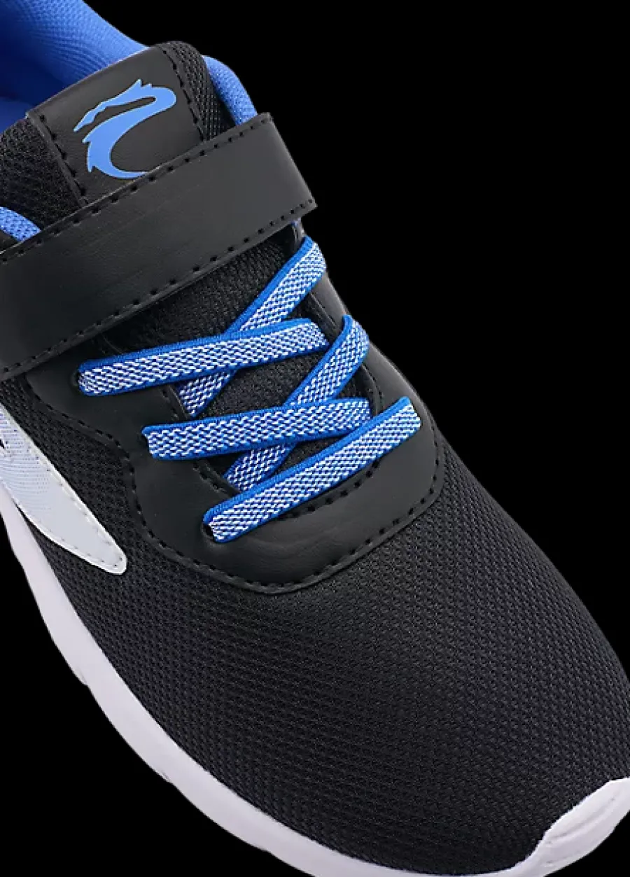 Discount czarno-niebieskie sneakersy chłopięce Dzieci Sportowe|Do Szkoły