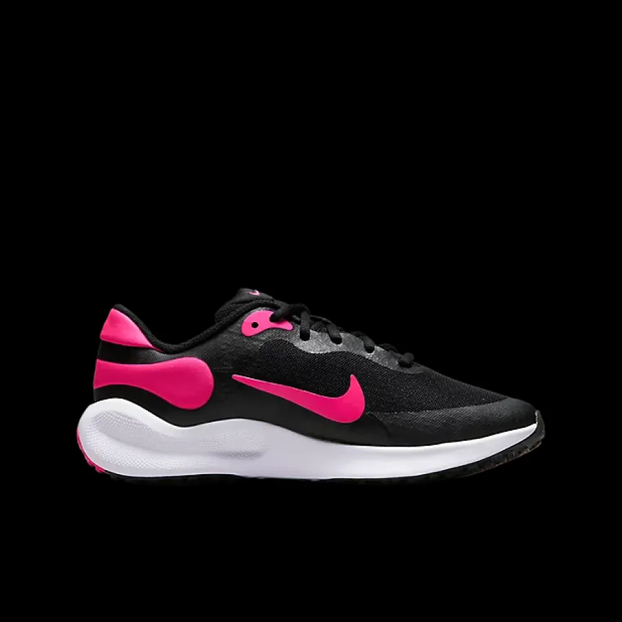 Sale czarno-różowe młodzieżowe sneakersy Revolution 7 Dzieci Sportowe|Markowe