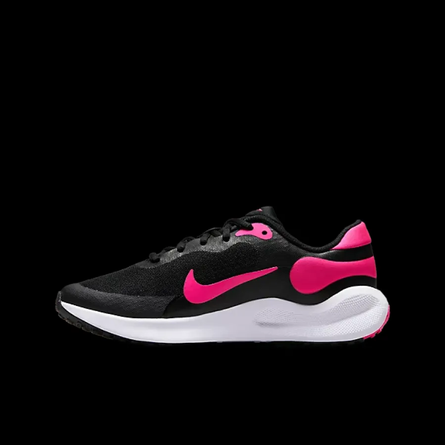 Sale czarno-różowe młodzieżowe sneakersy Revolution 7 Dzieci Sportowe|Markowe