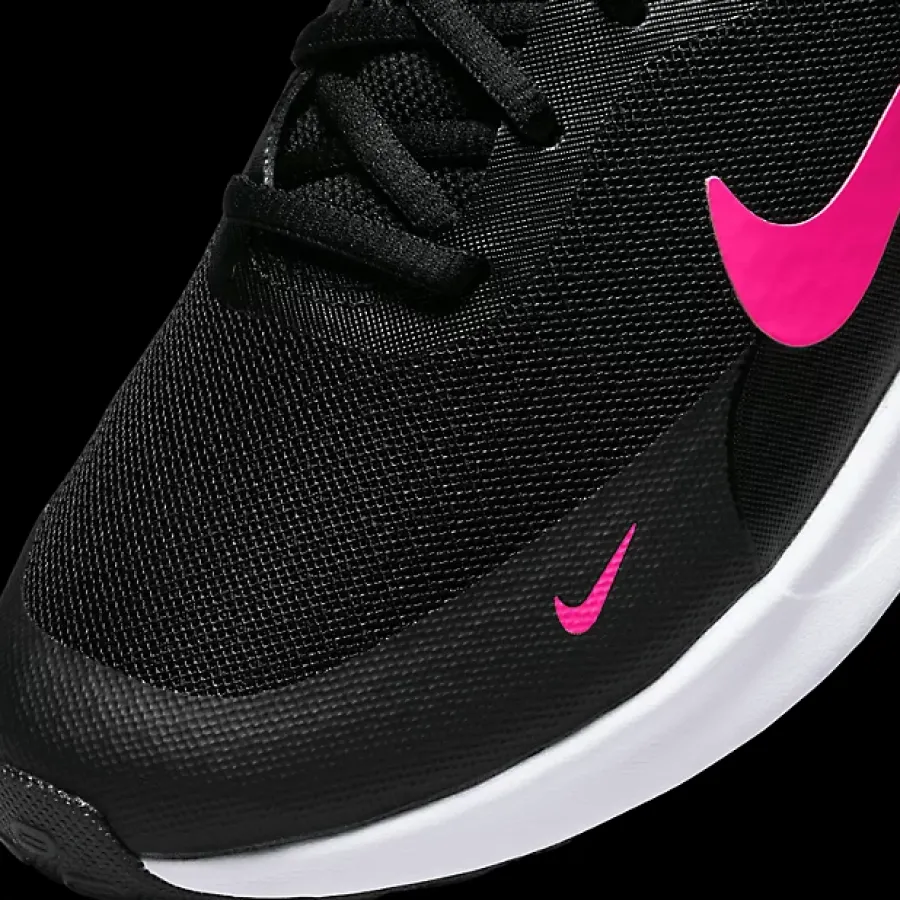 Sale czarno-różowe młodzieżowe sneakersy Revolution 7 Dzieci Sportowe|Markowe