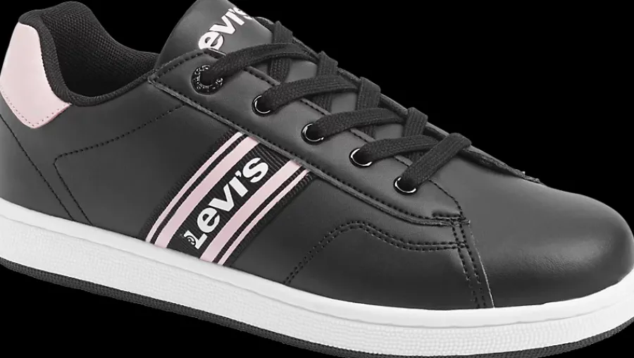 czarno-różowe sneakersy dziewczęce Levi's Dzieci Sportowe|Dla Nastolatka