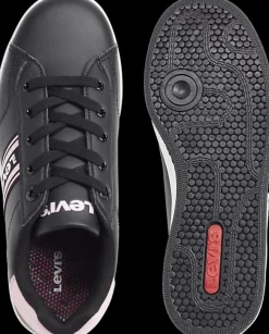czarno-różowe sneakersy dziewczęce Levi's Dzieci Sportowe|Dla Nastolatka