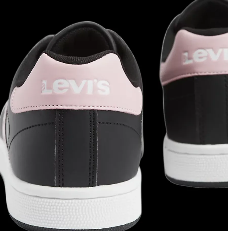 czarno-różowe sneakersy dziewczęce Levi's Dzieci Sportowe|Dla Nastolatka