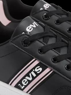czarno-różowe sneakersy dziewczęce Levi's Dzieci Sportowe|Dla Nastolatka