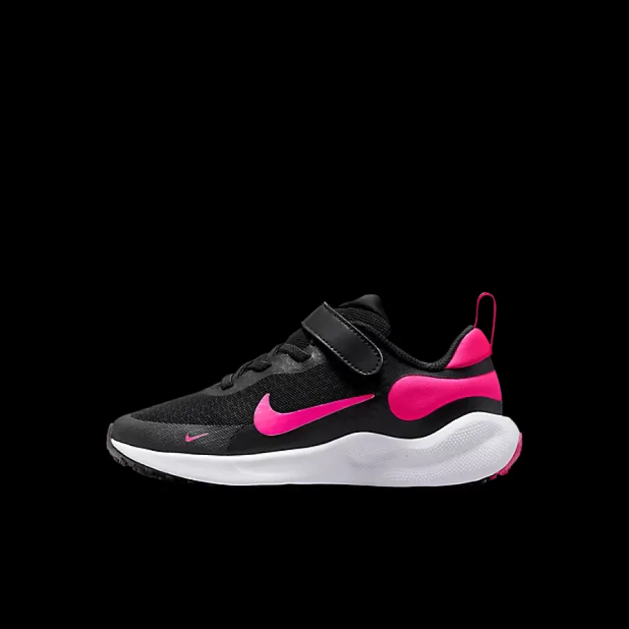 Hot czarno-różowe sneakersy dziewczęce Revolution 7 Dzieci Sportowe
