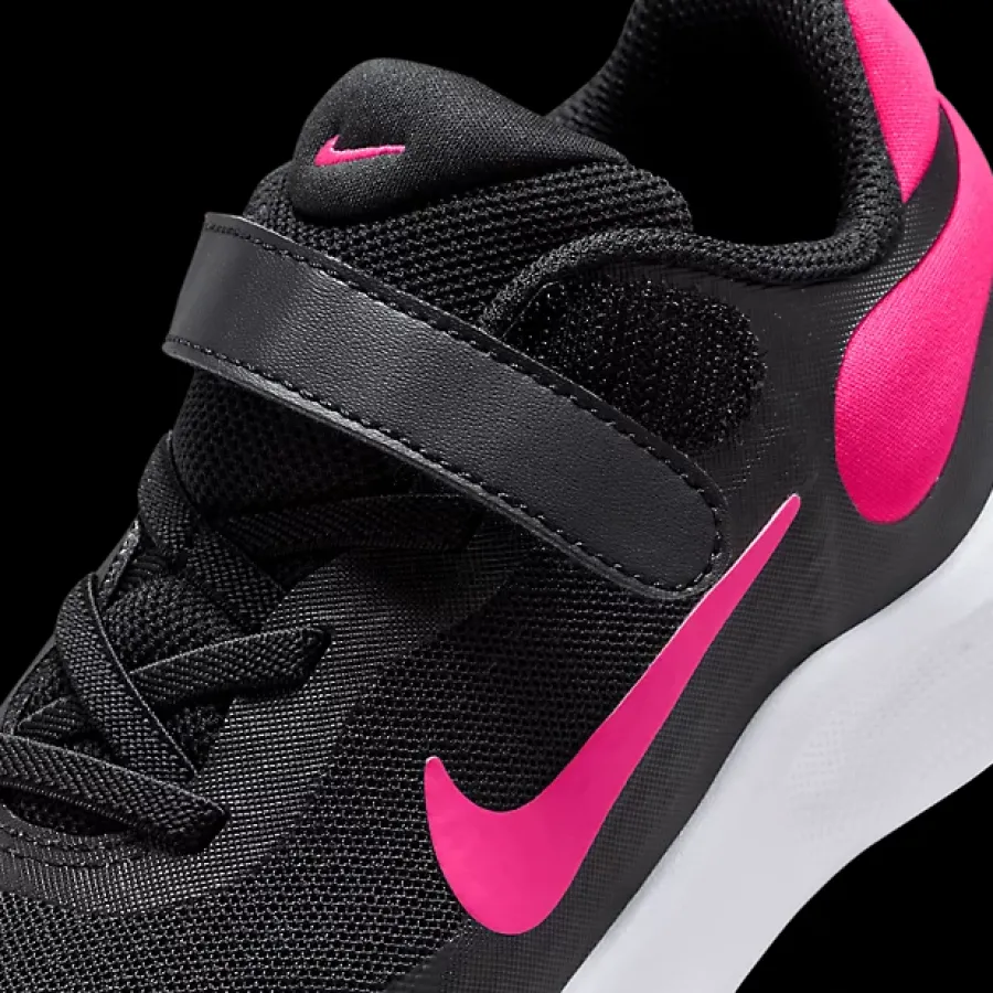 Hot czarno-różowe sneakersy dziewczęce Revolution 7 Dzieci Sportowe