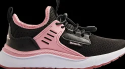 Sale czarno-różowe sneakersy dziewczęce Dzieci Sportowe