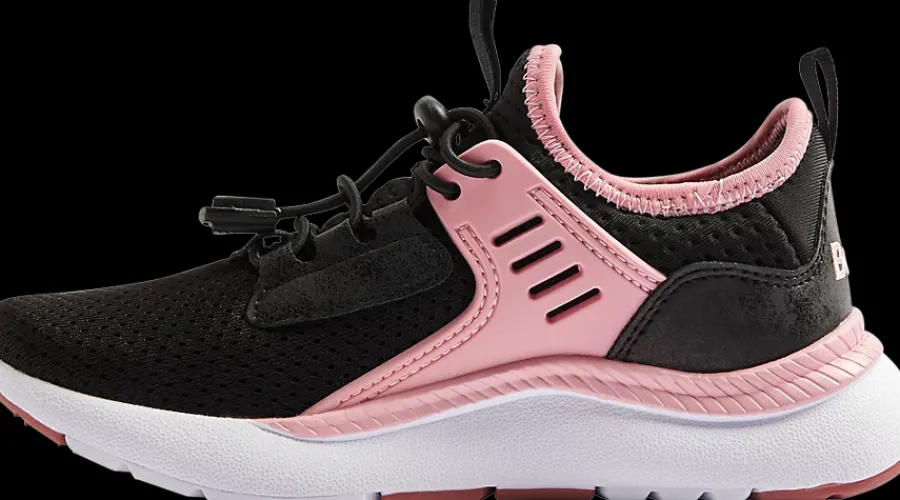 Sale czarno-różowe sneakersy dziewczęce Dzieci Sportowe